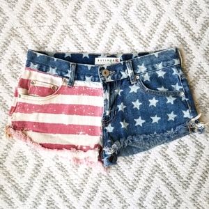 Bullhead Patriotic 4th of July Low Rise Shorts